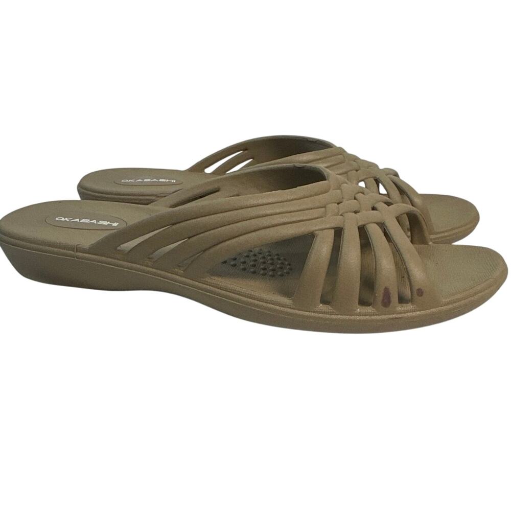 Okabashi Venice Slide Sandal w/sculpted heel cup &ergonomic arch support